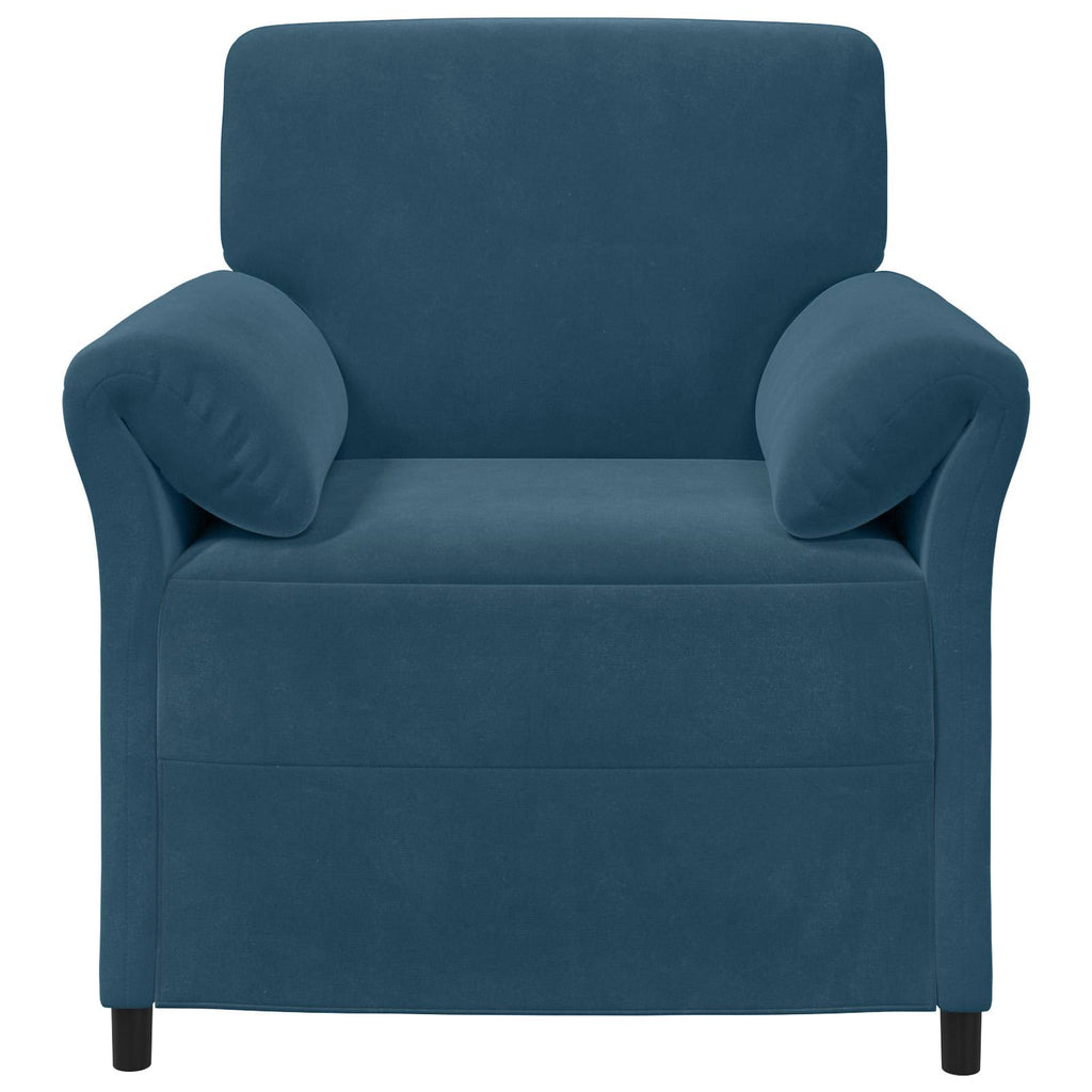1-Sitzer Sofa Blau 88 x 83 x 95 cm Samt