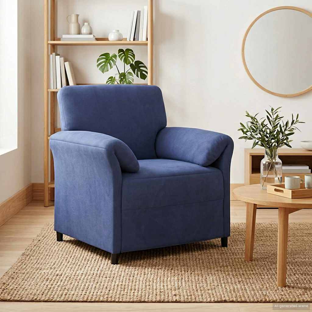1-Sitzer Sofa Polizeiblau 88 x 83 x 95 cm Samt