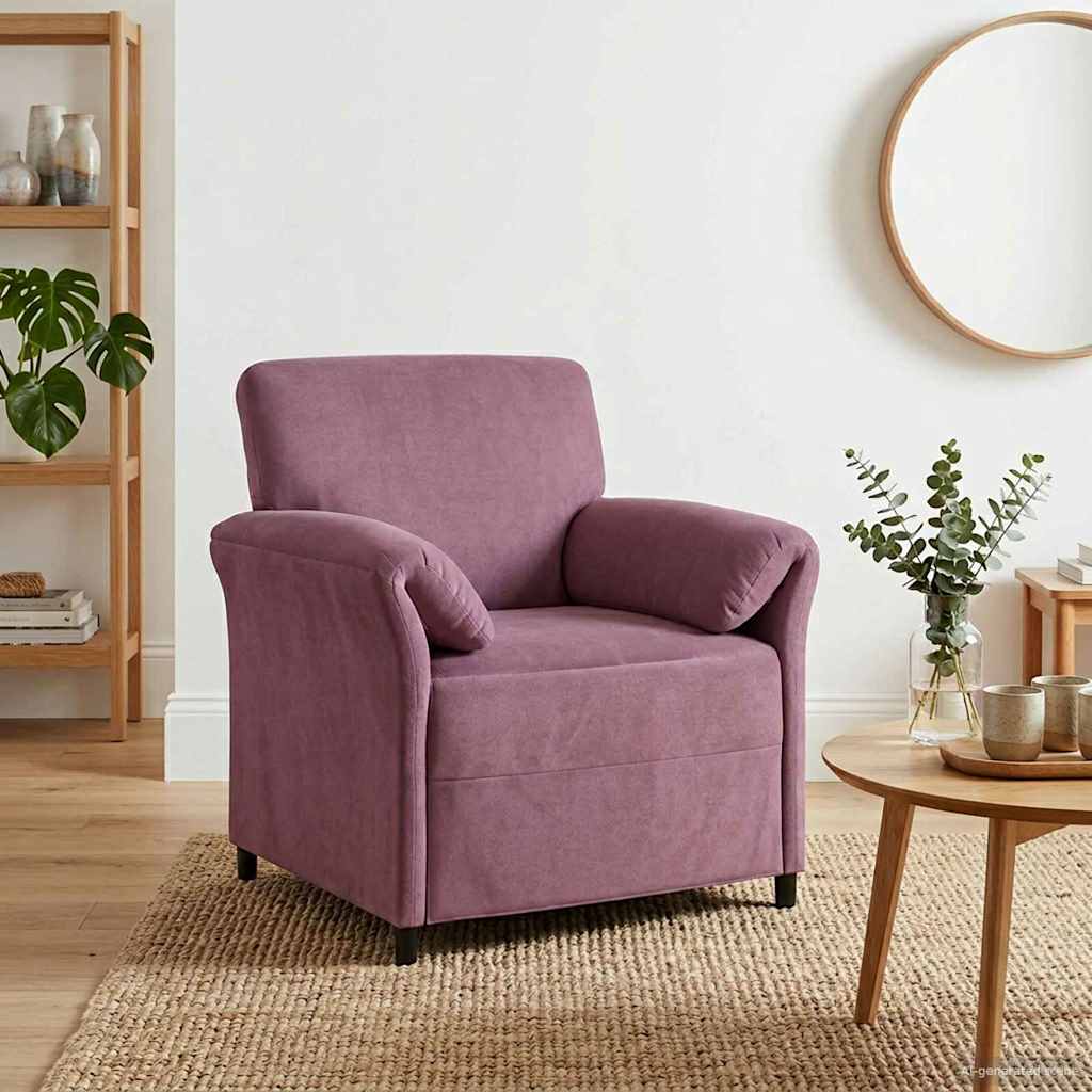 1-Sitzer Sofa Lila 88 x 83 x 95 cm Samt