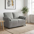 2-Sitzer Sofa Hellgrau 138 x 83 x 95 cm Samt