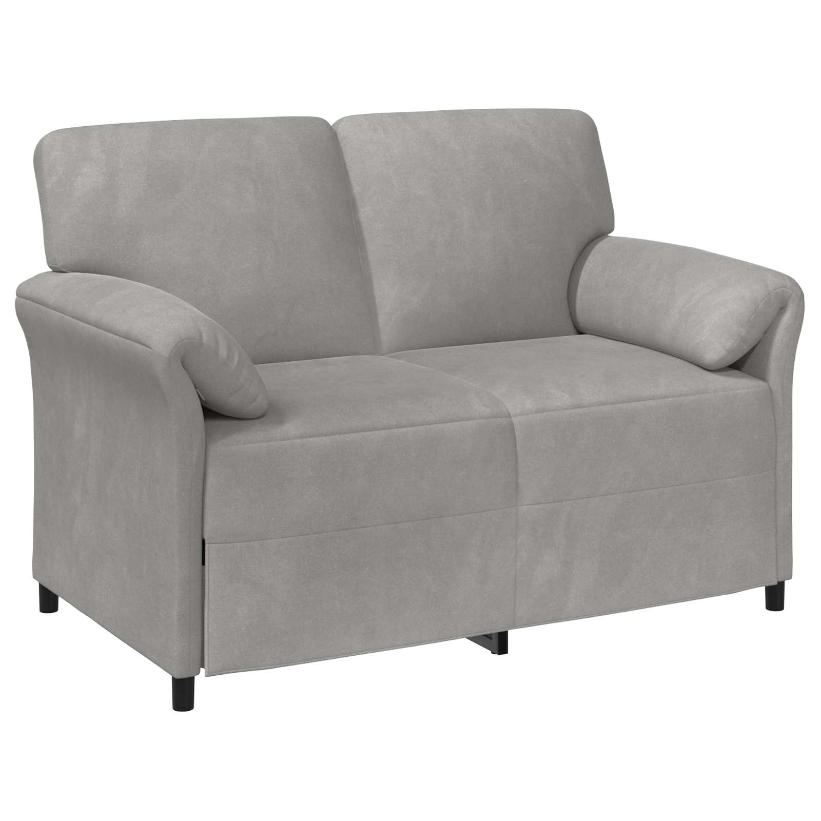 2-Sitzer Sofa Hellgrau 138 x 83 x 95 cm Samt