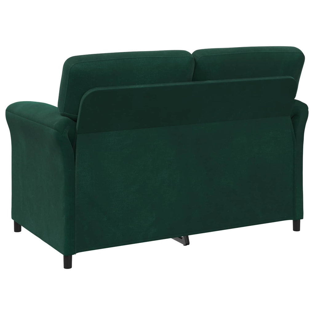 2-Sitzer Sofa Dunkelgrün 138 x 83 x 95 cm Samt