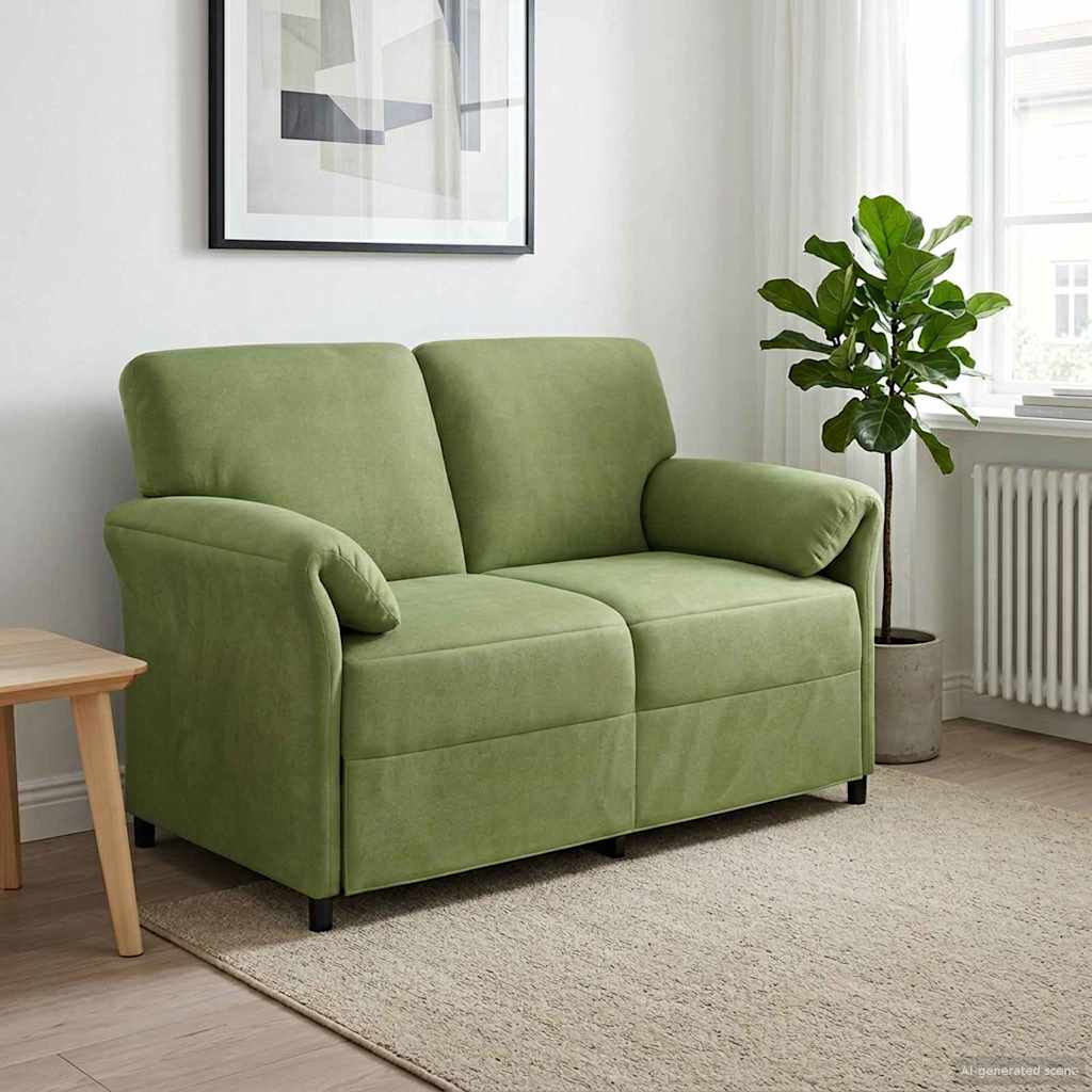 2-Sitzer Sofa Hellgrün 138 x 83 x 95 cm Samt