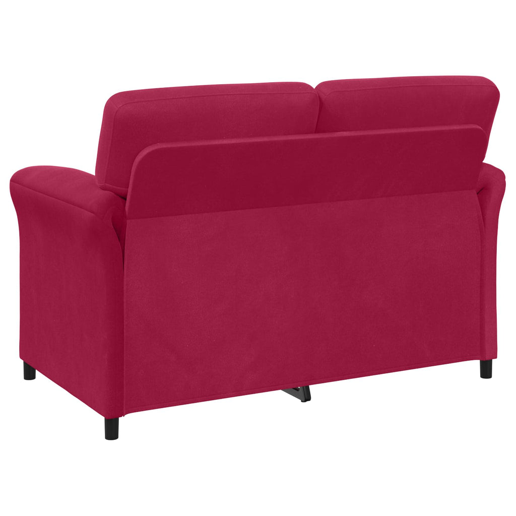2-Sitzer Sofa Weinrot 138 x 83 x 95 cm Samt