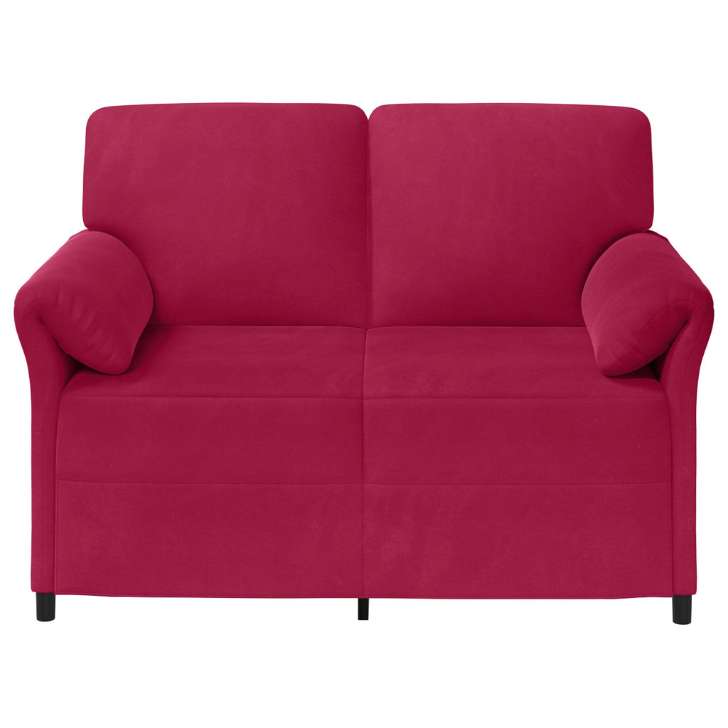 2-Sitzer Sofa Weinrot 138 x 83 x 95 cm Samt