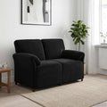 2-Sitzer Sofa Schwarz 138 x 83 x 95 cm Samt