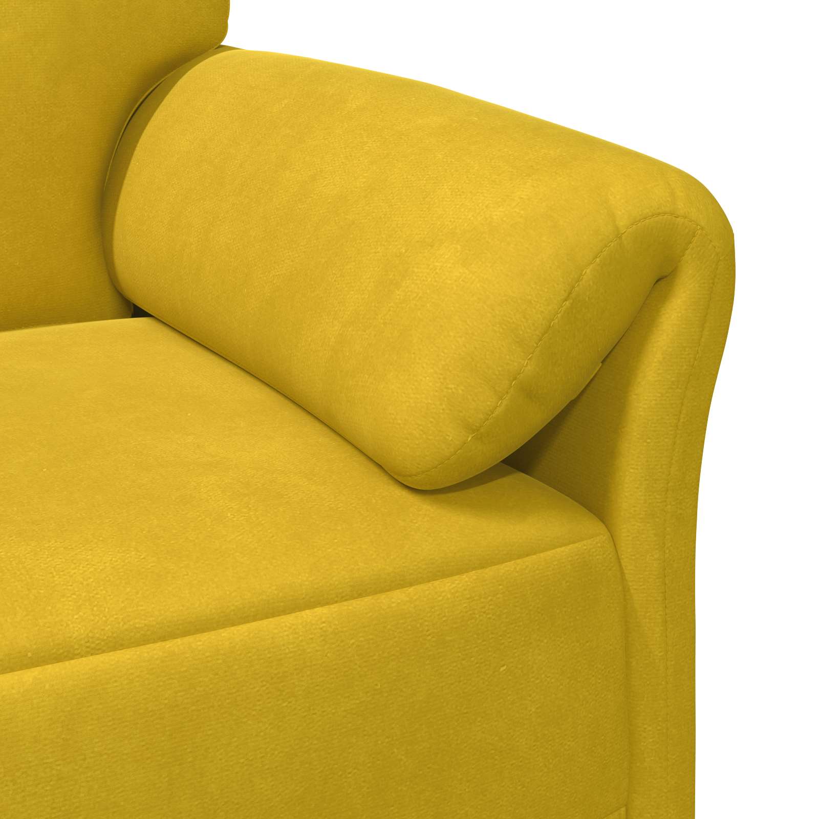 2-Sitzer Sofa Gelb 138 x 83 x 95 cm Samt