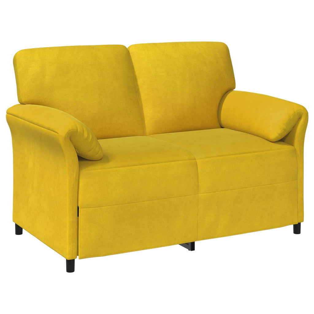 2-Sitzer Sofa Gelb 138 x 83 x 95 cm Samt