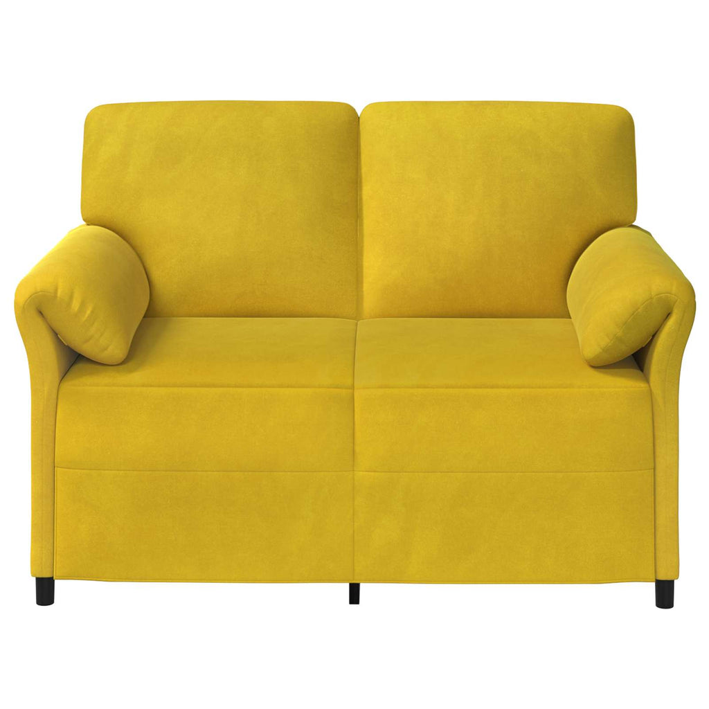 2-Sitzer Sofa Gelb 138 x 83 x 95 cm Samt