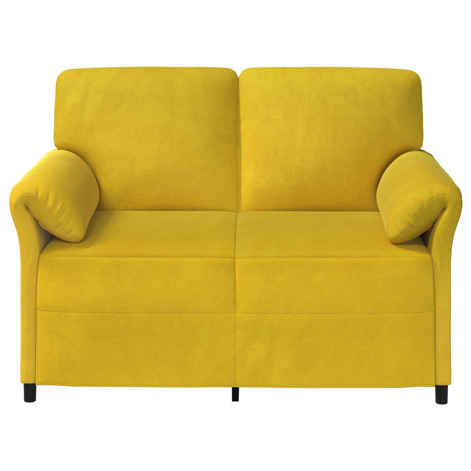 2-Sitzer Sofa Gelb 138 x 83 x 95 cm Samt