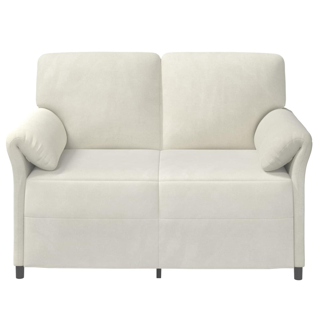 2-Sitzer Sofa Creme 138 x 83 x 95 cm Samt