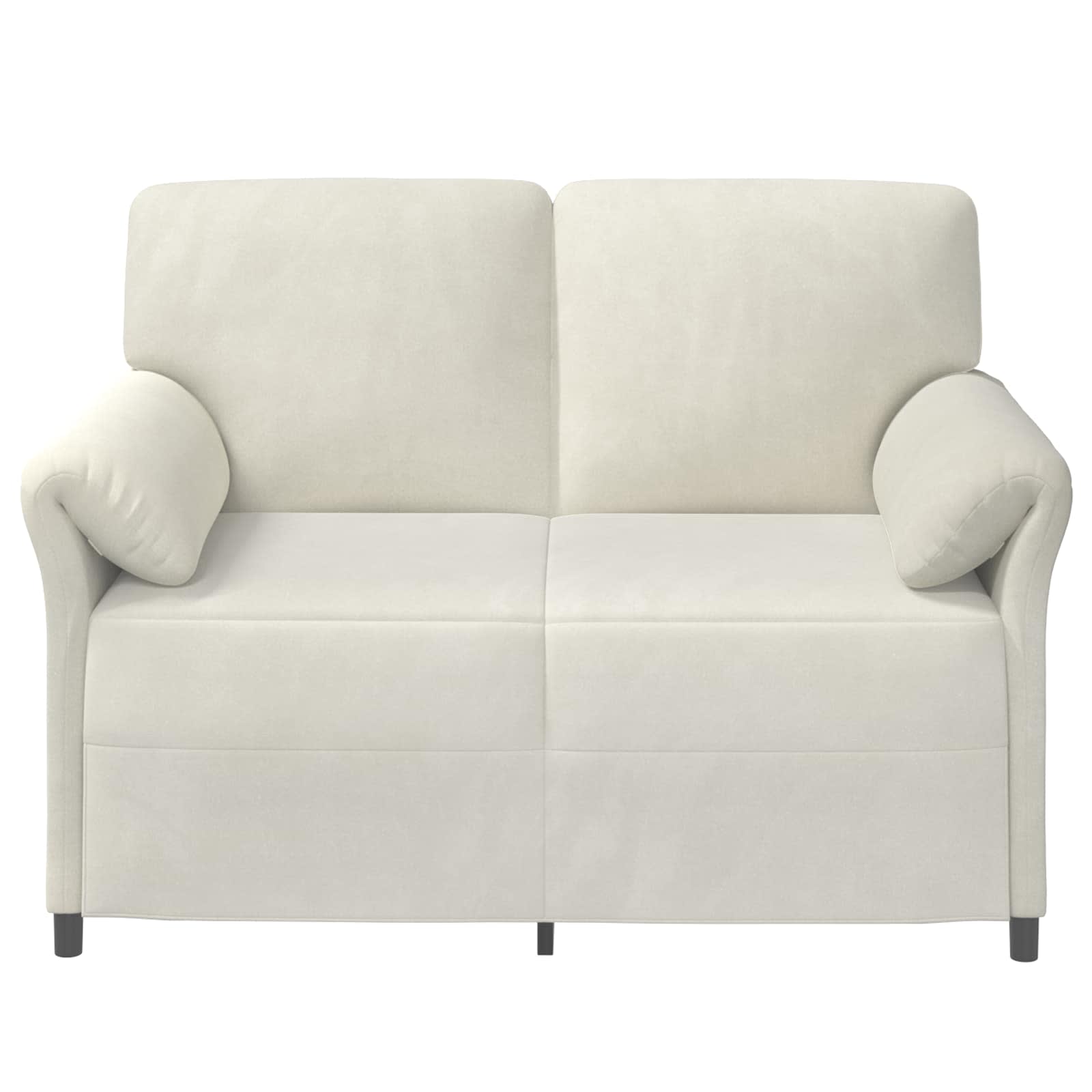 2-Sitzer Sofa Creme 138 x 83 x 95 cm Samt