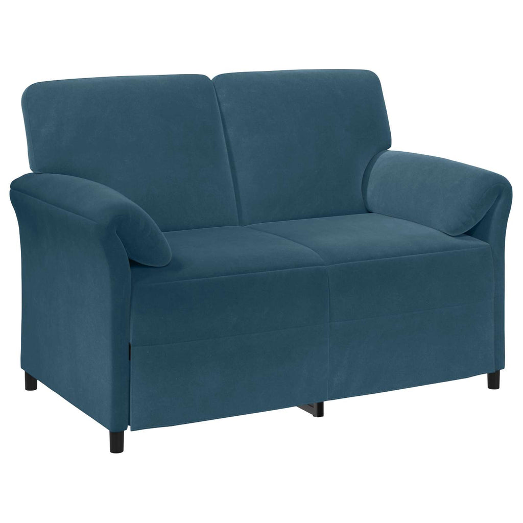 2-Sitzer Sofa Blau 138 x 83 x 95 cm Samt