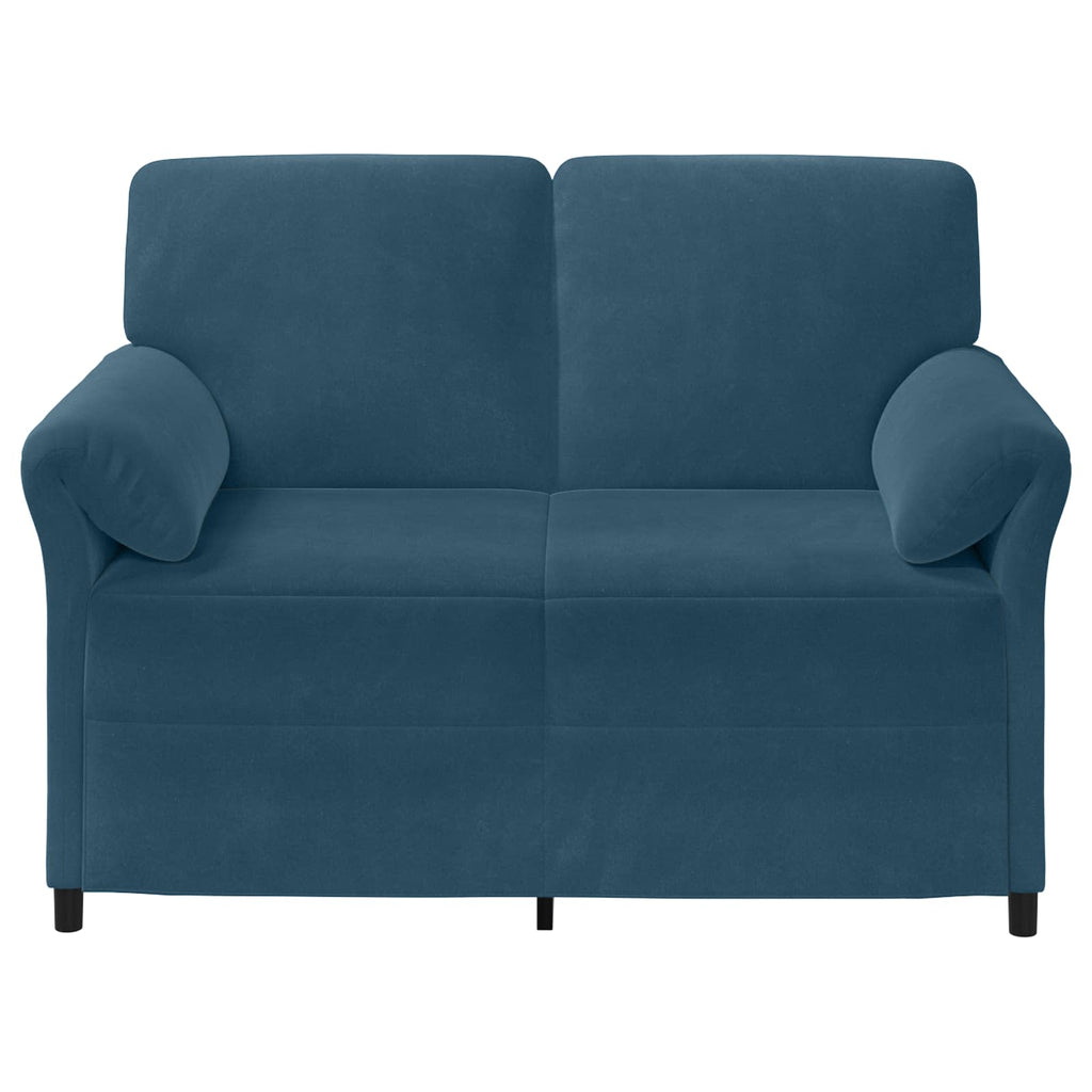 2-Sitzer Sofa Blau 138 x 83 x 95 cm Samt