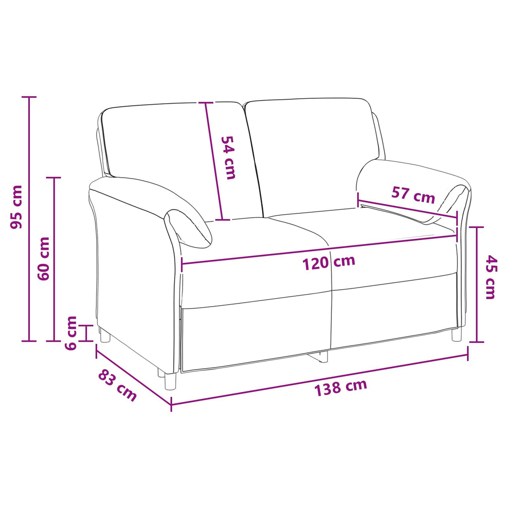 2-Sitzer Sofa Meergrün 138 x 83 x 95 cm Samt