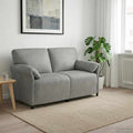 2-Sitzer Sofa Hellgrau 158 x 83 x 95 cm Samt