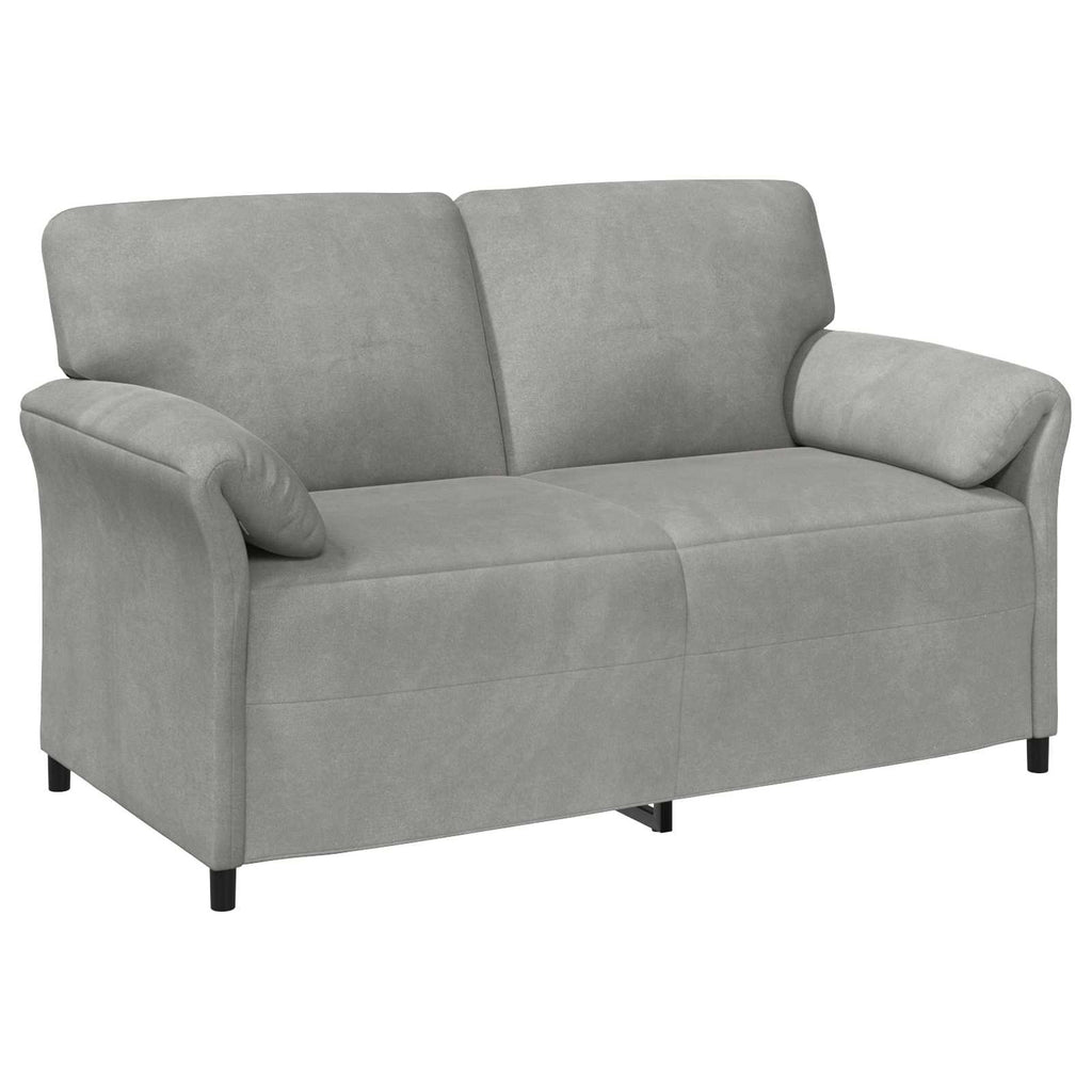 2-Sitzer Sofa Hellgrau 158 x 83 x 95 cm Samt