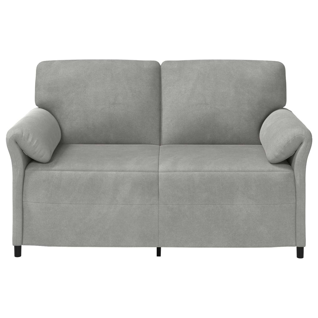 2-Sitzer Sofa Hellgrau 158 x 83 x 95 cm Samt