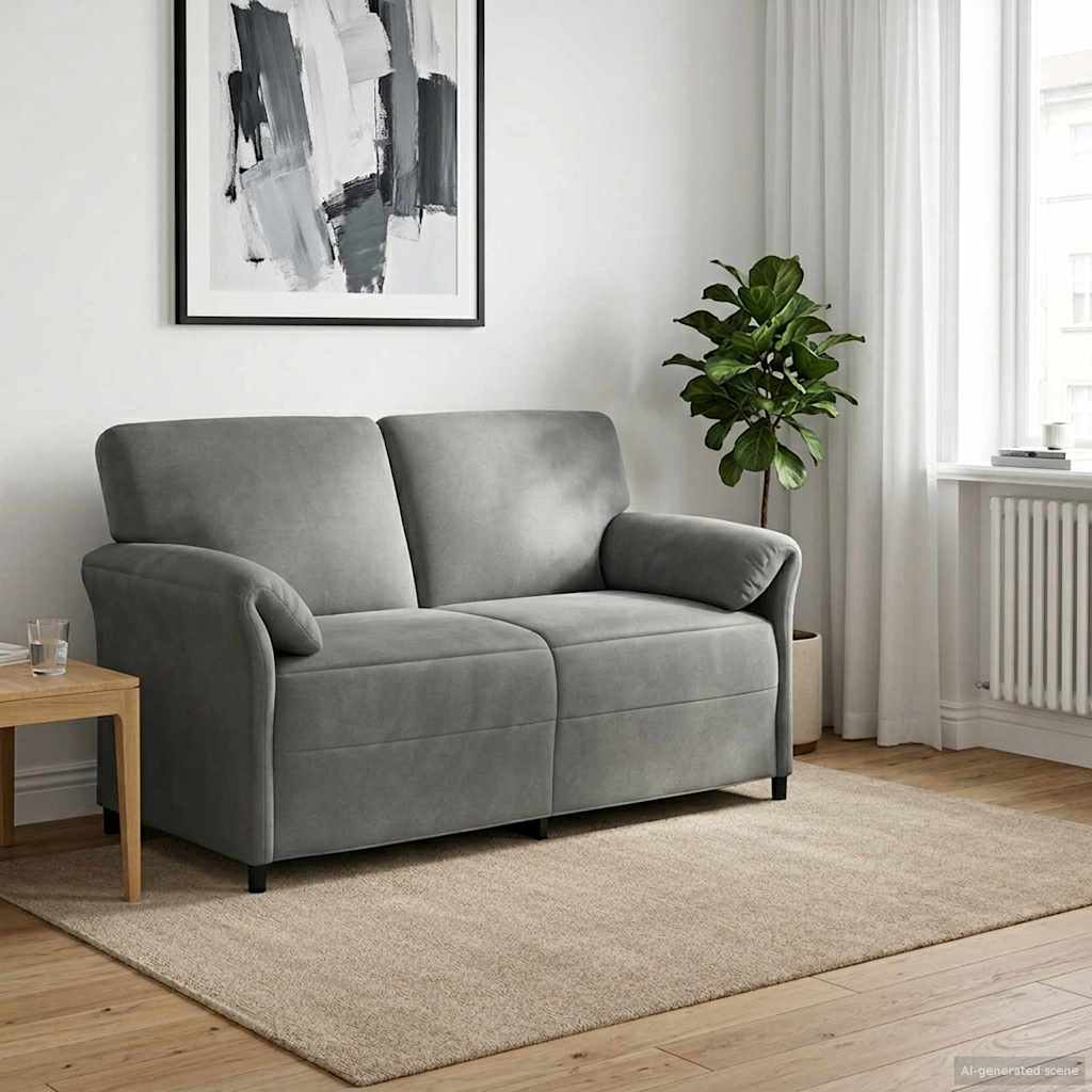 2-Sitzer Sofa Dunkelgrau 158 x 83 x 95 cm Samt