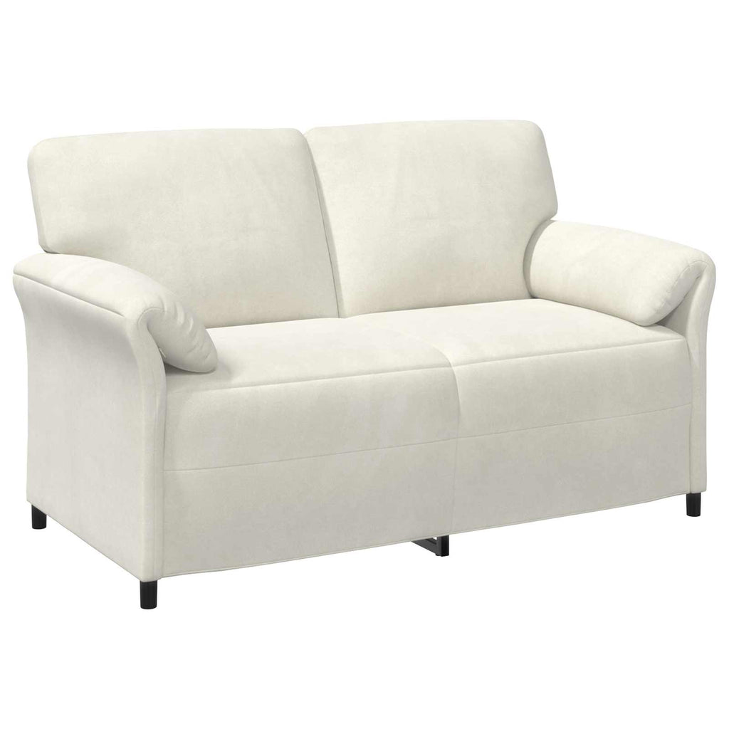 2-Sitzer Sofa Creme 158 x 83 x 95 cm Samt