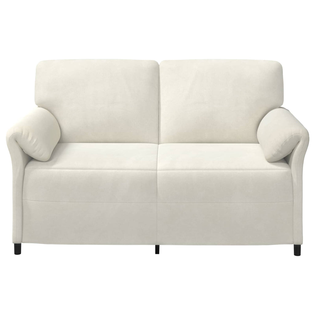 2-Sitzer Sofa Creme 158 x 83 x 95 cm Samt