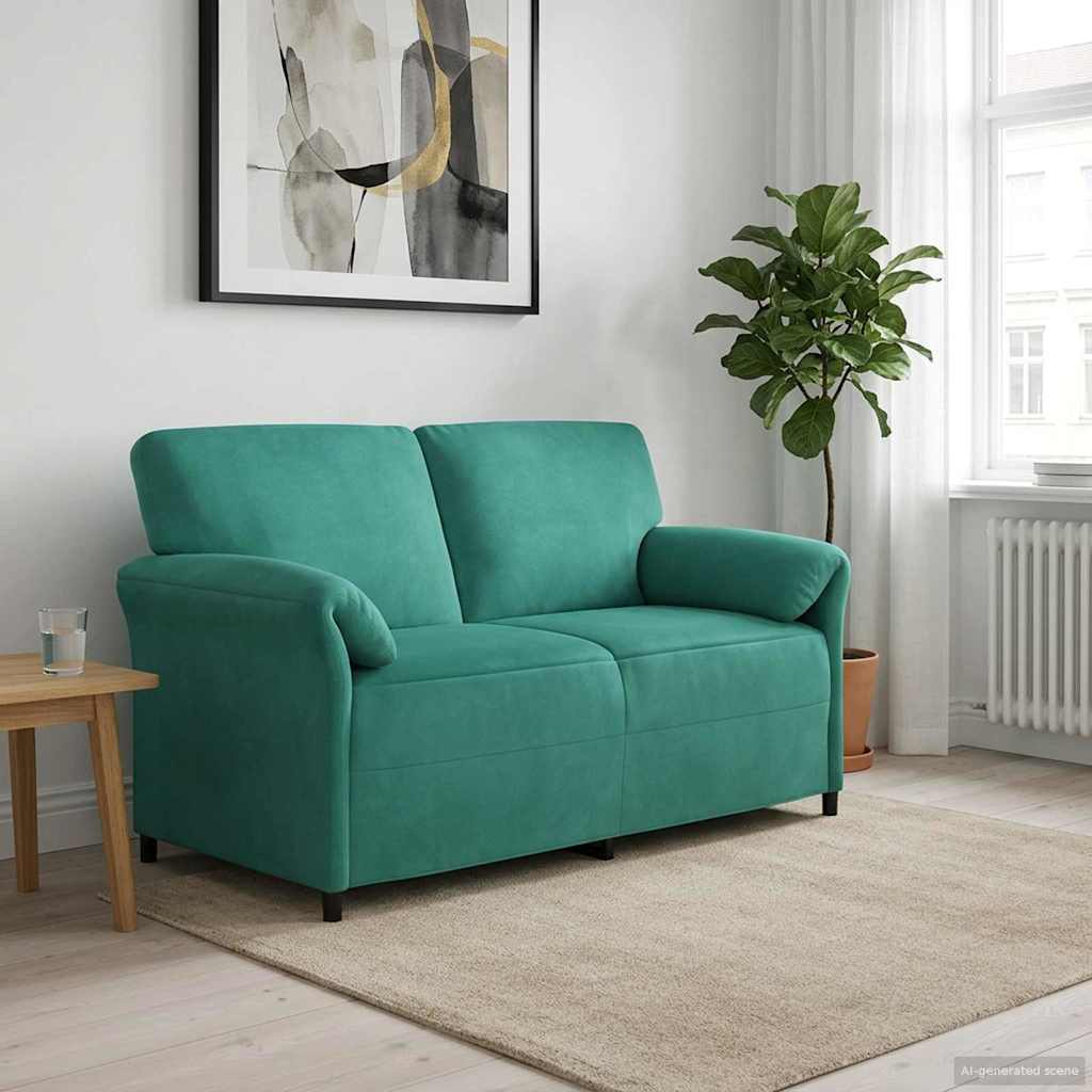 2-Sitzer Sofa Türkis 158 x 83 x 95 cm Samt