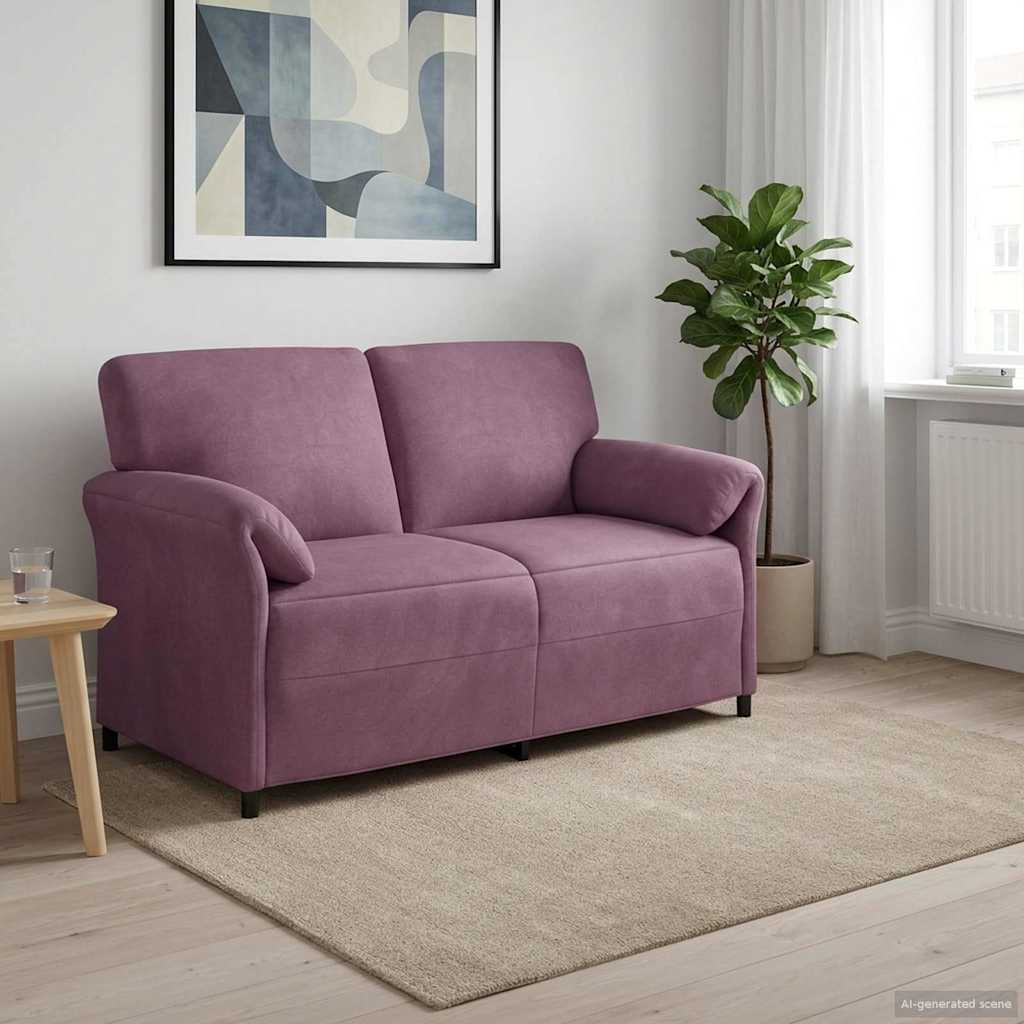 2-Sitzer Sofa Lila 158 x 83 x 95 cm Samt