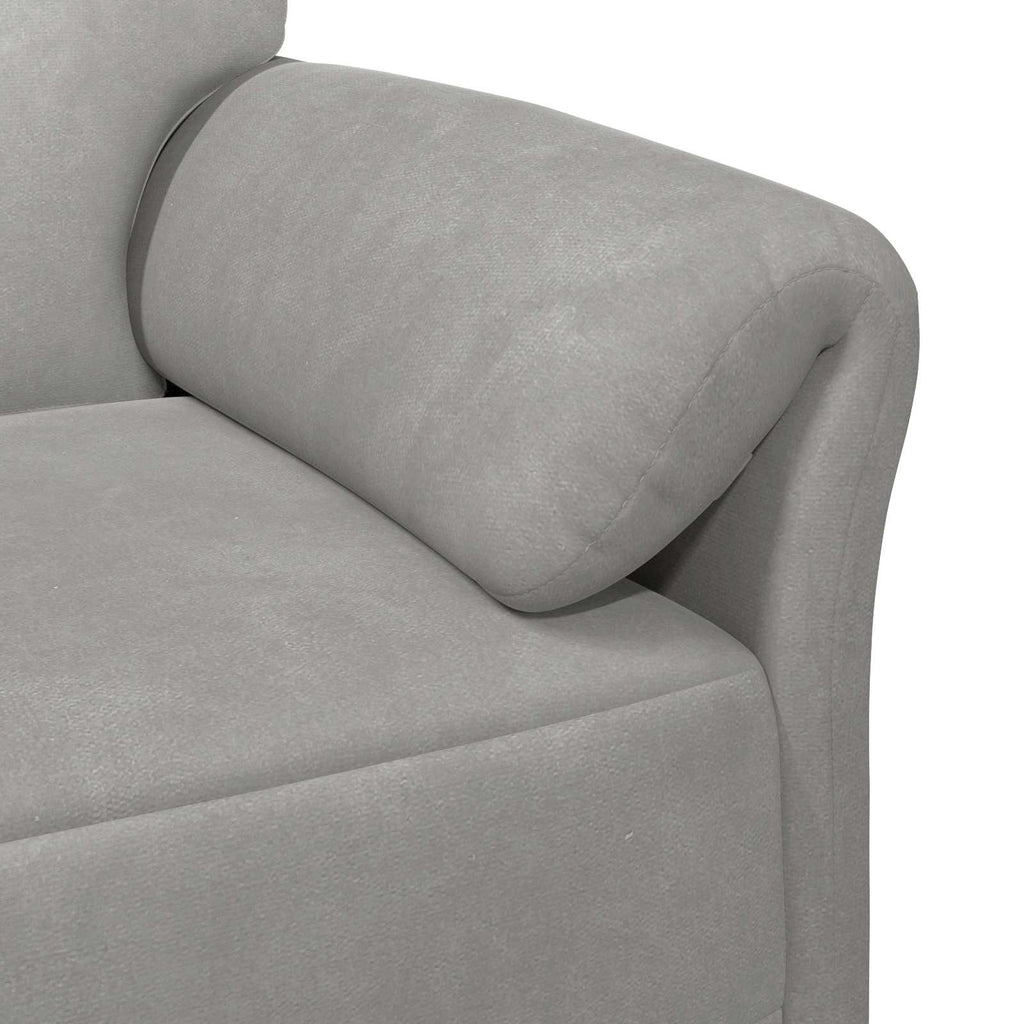 3-Sitzer-Sofa Hellgrau 198 x 83 x 95 cm Samt