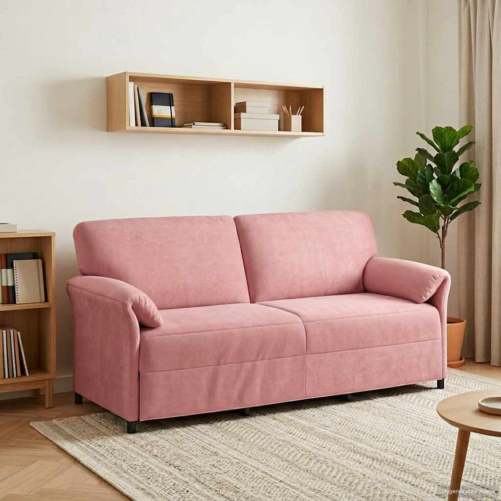 3-Sitzer-Sofa Rosa 198 x 83 x 95 cm Samt
