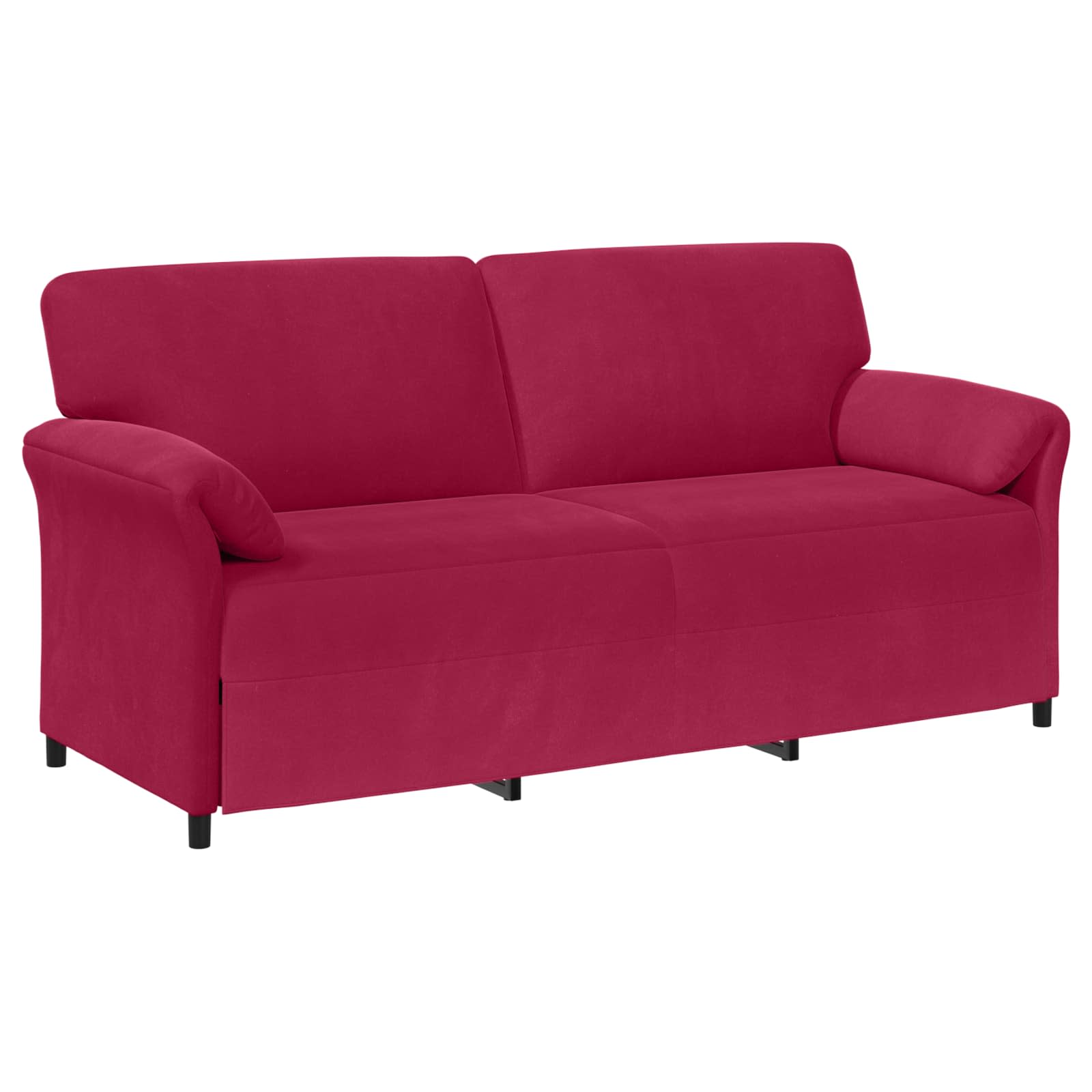 3-Sitzer-Sofa Weinrot 198 x 83 x 95 cm Samt