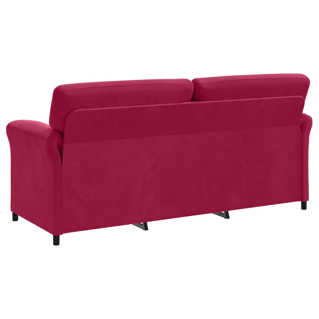 3-Sitzer-Sofa Weinrot 198 x 83 x 95 cm Samt
