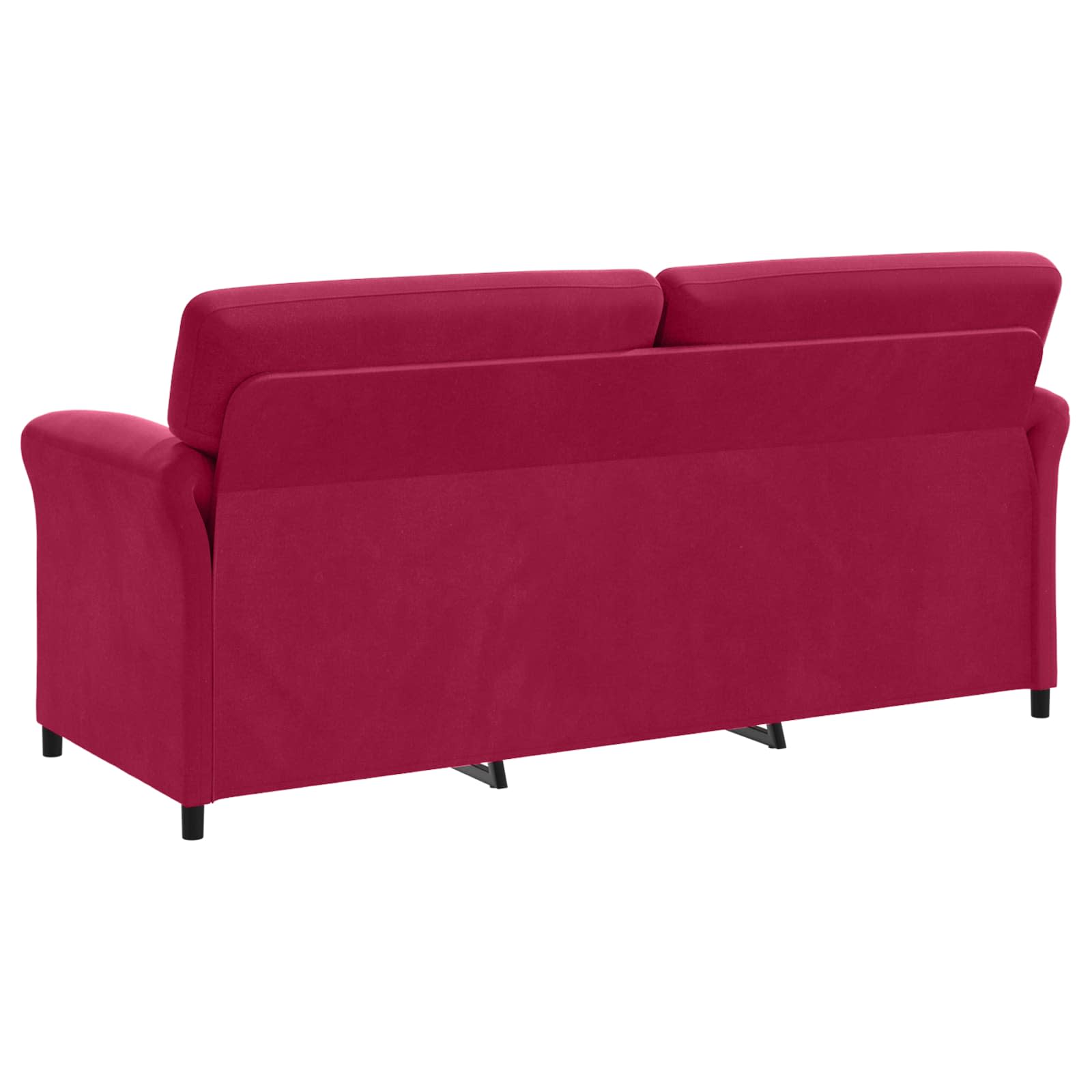 3-Sitzer-Sofa Weinrot 198 x 83 x 95 cm Samt