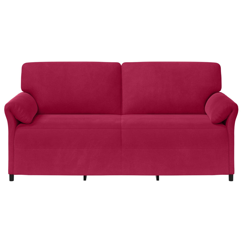 3-Sitzer-Sofa Weinrot 198 x 83 x 95 cm Samt
