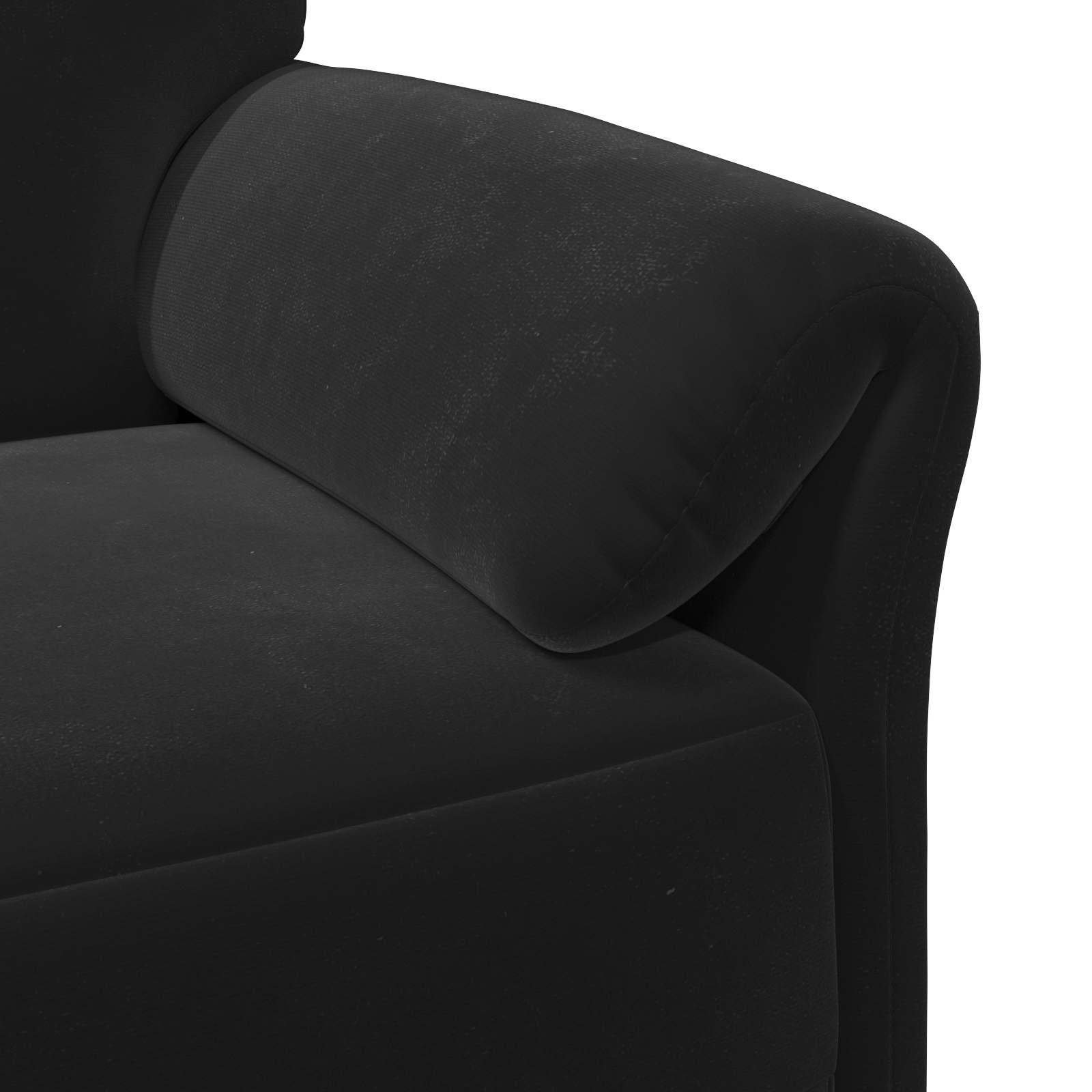 3-Sitzer-Sofa Schwarz 198 x 83 x 95 cm Samt