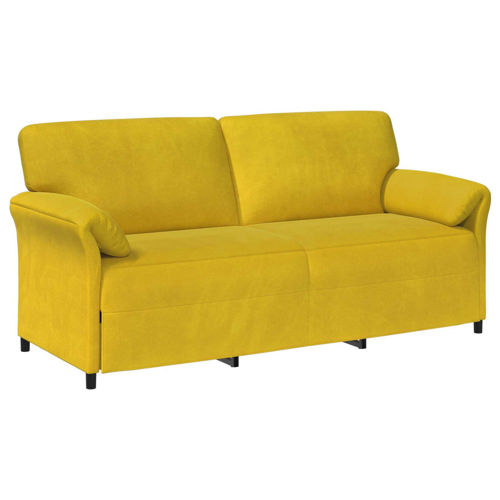 3-Sitzer-Sofa Gelb 198 x 83 x 95 cm Samt