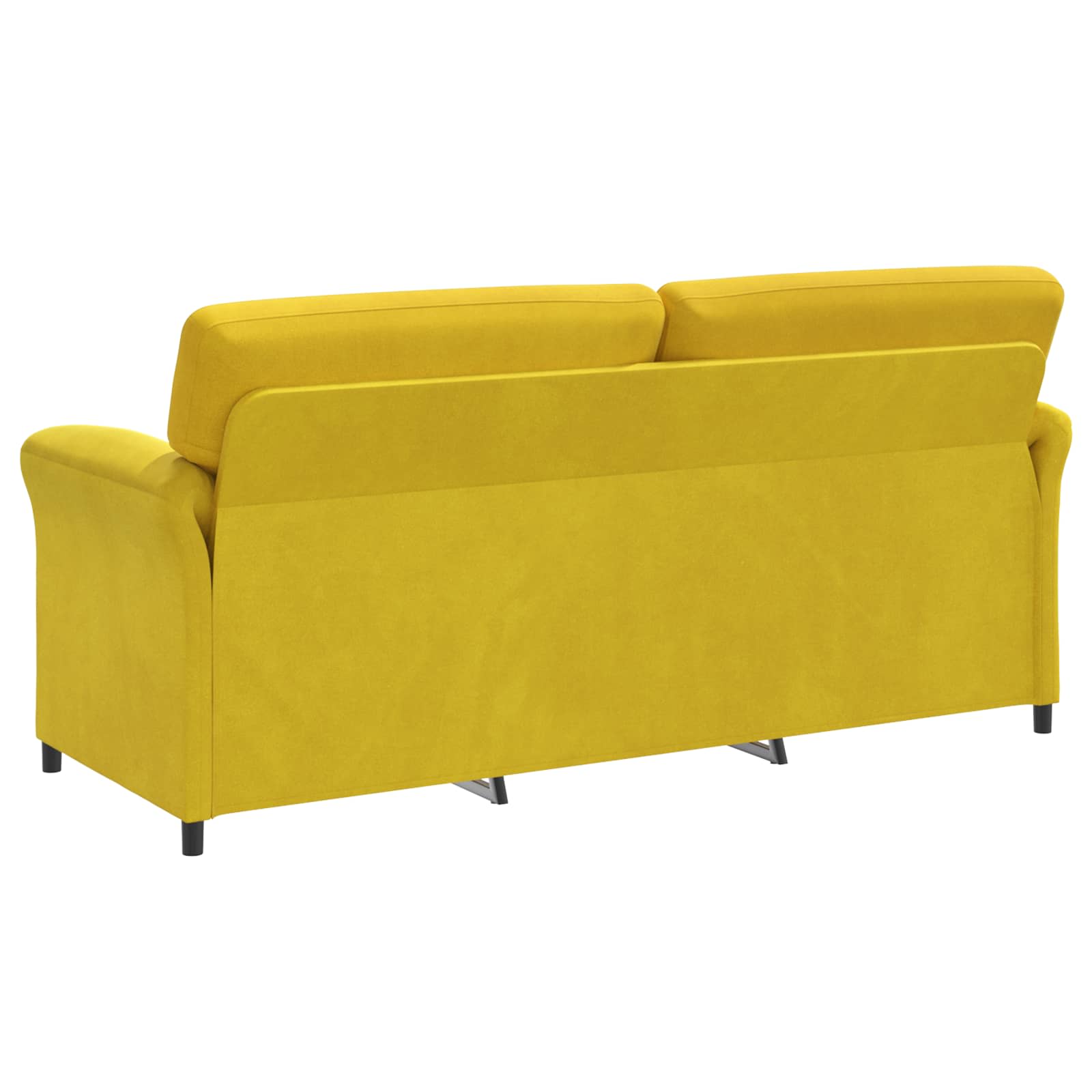 3-Sitzer-Sofa Gelb 198 x 83 x 95 cm Samt