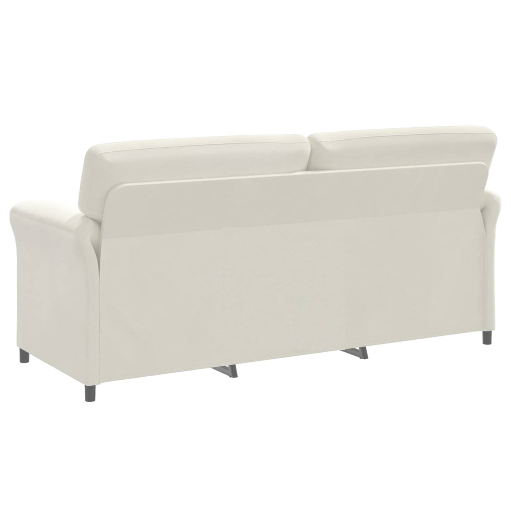 3-Sitzer-Sofa Creme 198 x 83 x 95 cm Samt