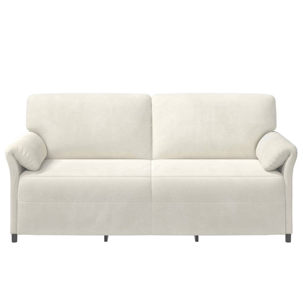 3-Sitzer-Sofa Creme 198 x 83 x 95 cm Samt