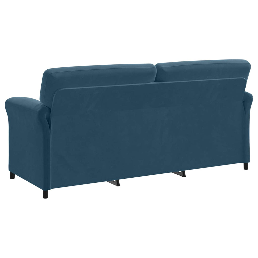 3-Sitzer-Sofa Blau 198 x 83 x 95 cm Samt