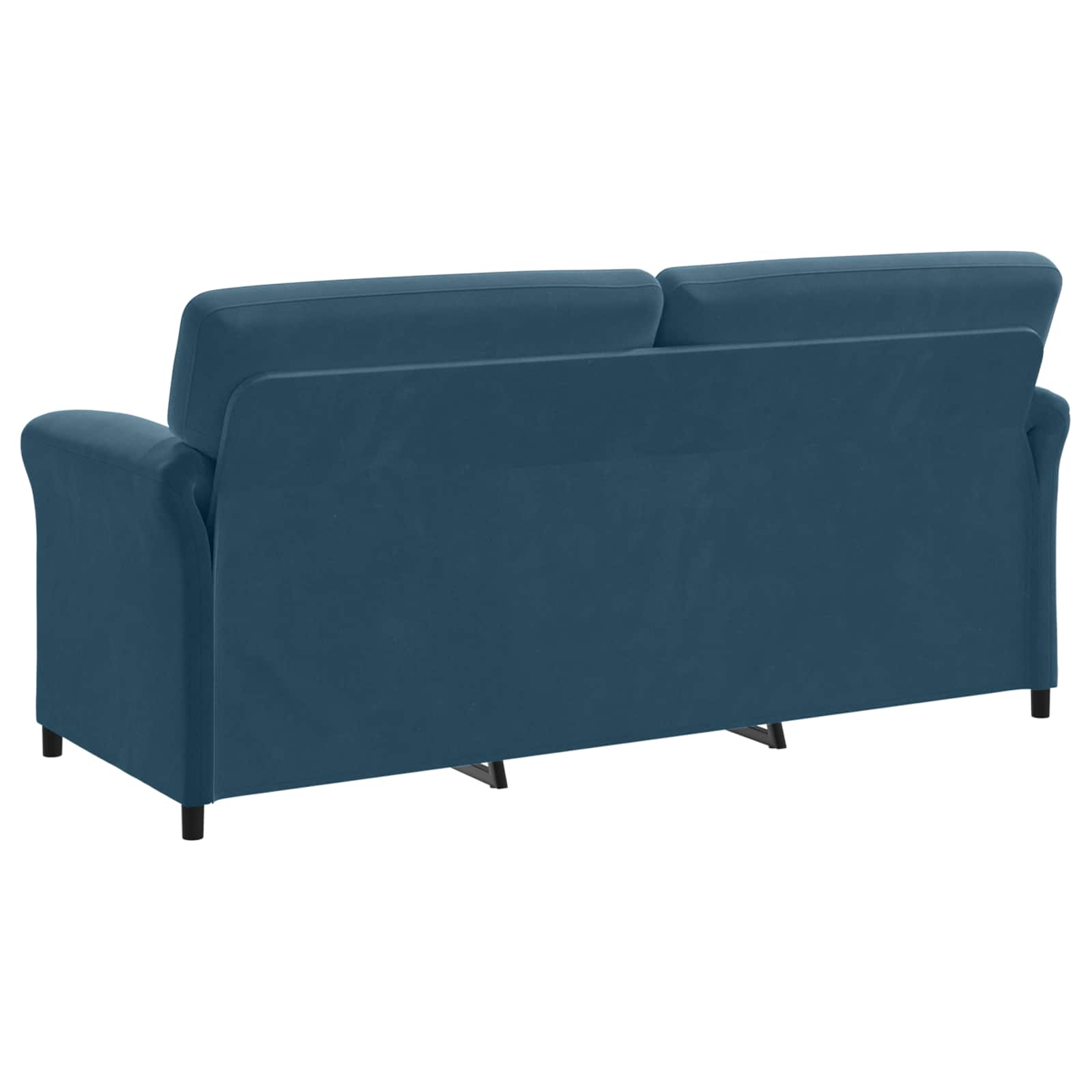 3-Sitzer-Sofa Blau 198 x 83 x 95 cm Samt