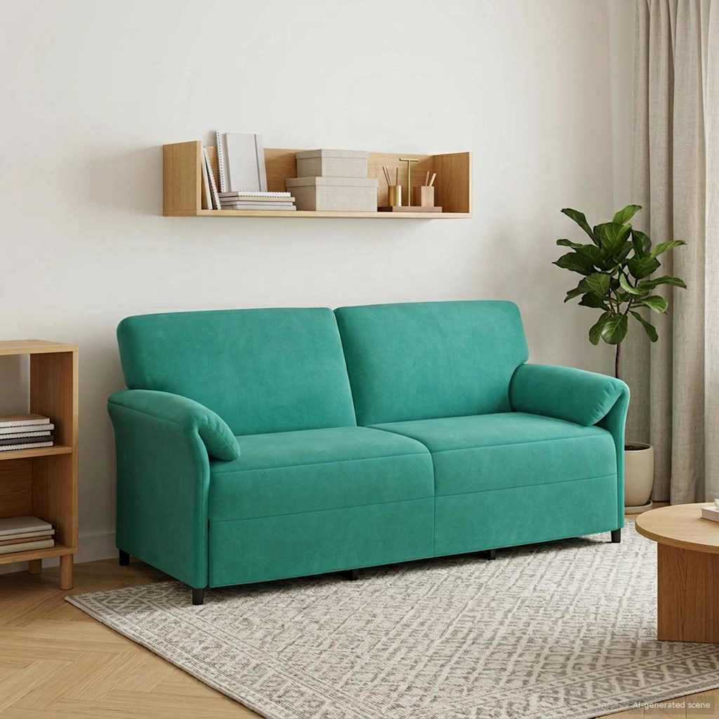3-Sitzer-Sofa Türkis 198 x 83 x 95 cm Samt