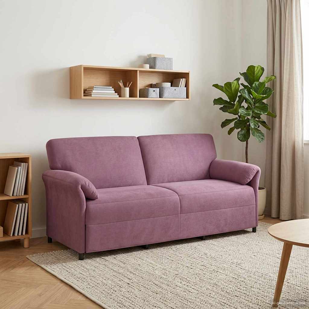 3-Sitzer-Sofa Lila 198 x 83 x 95 cm Samt