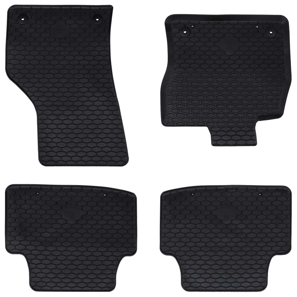 Autofußmatte 4 pcs Schwarz Gummi