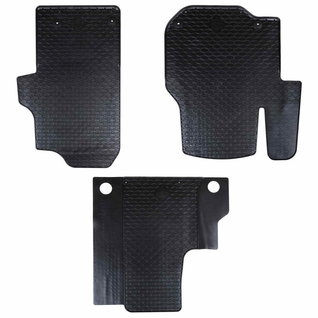 Autofußmatte 3 pcs Schwarz Geeignet für VW CRAFTER 2017- Gummi