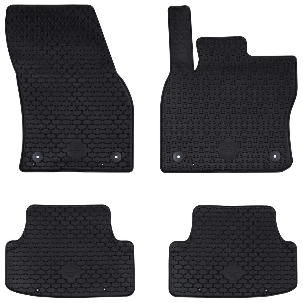 Autofußmatte 4 pcs Schwarz geeignet für Sitz ATECA 2016- Gummi