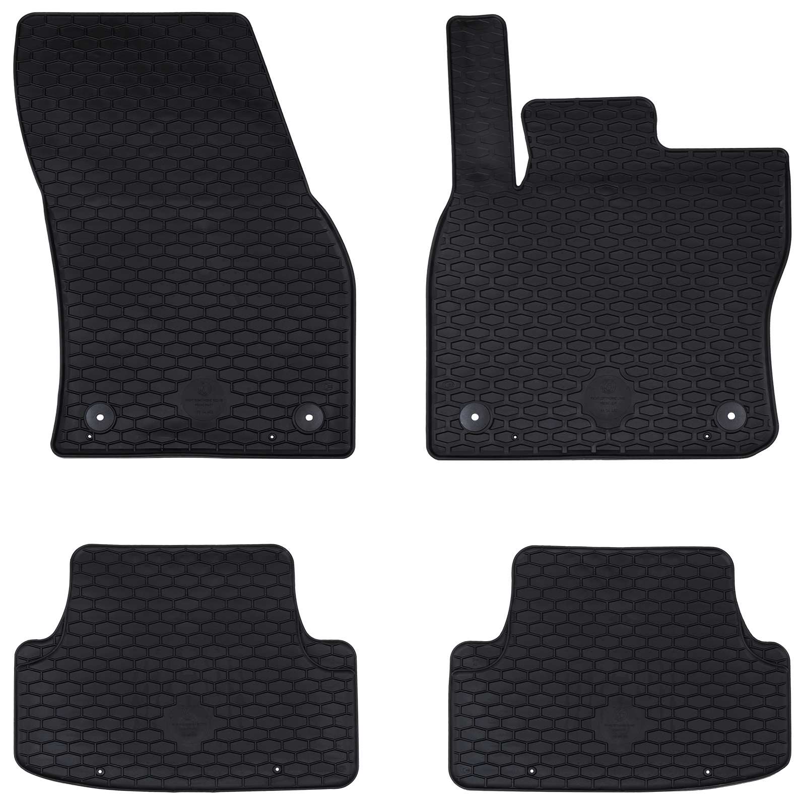 Autofußmatte 4 pcs Schwarz geeignet für Sitz ATECA 2016- Gummi