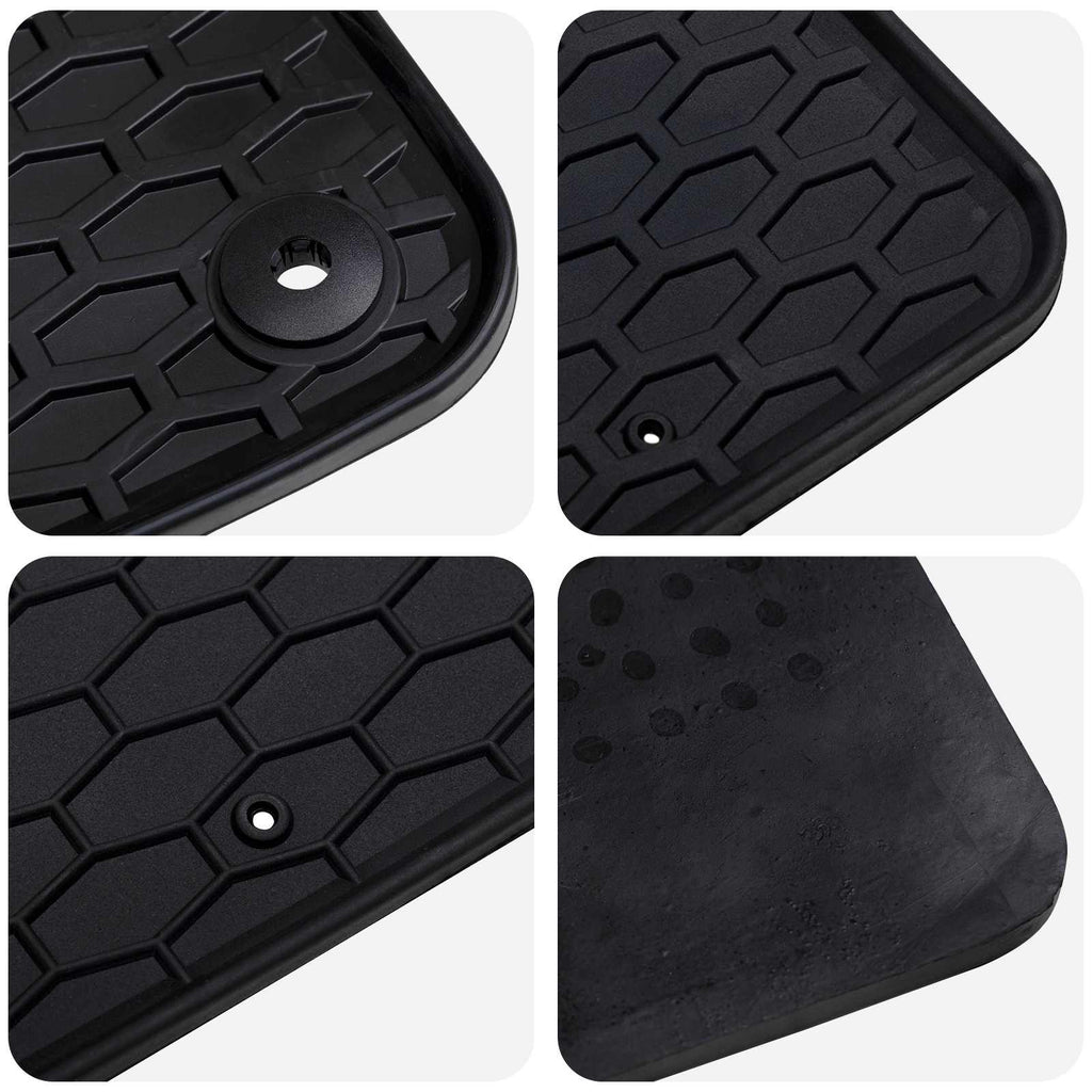 Autofußmatte 4 pcs Schwarz Gummi