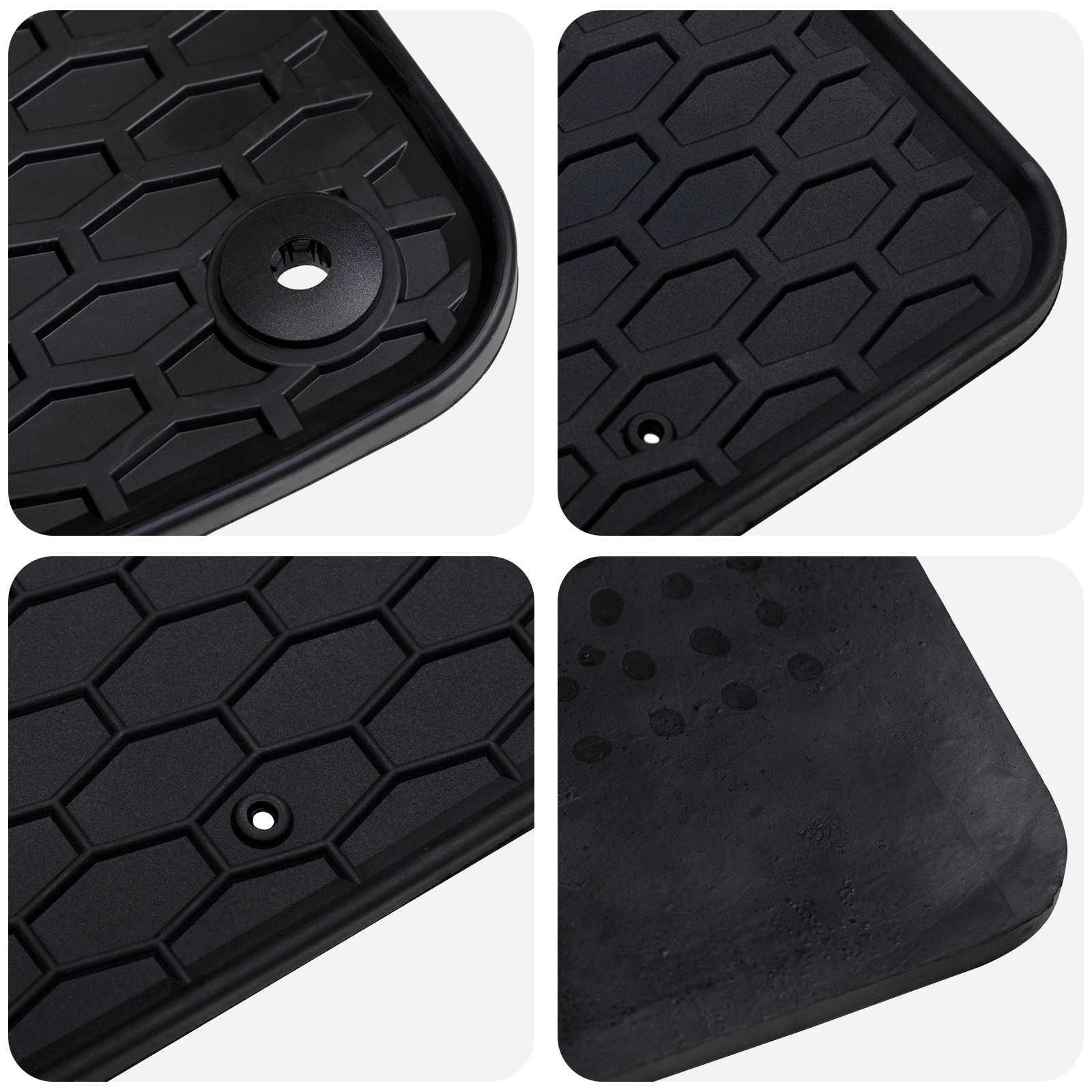 Autofußmatte 4 pcs Schwarz Gummi