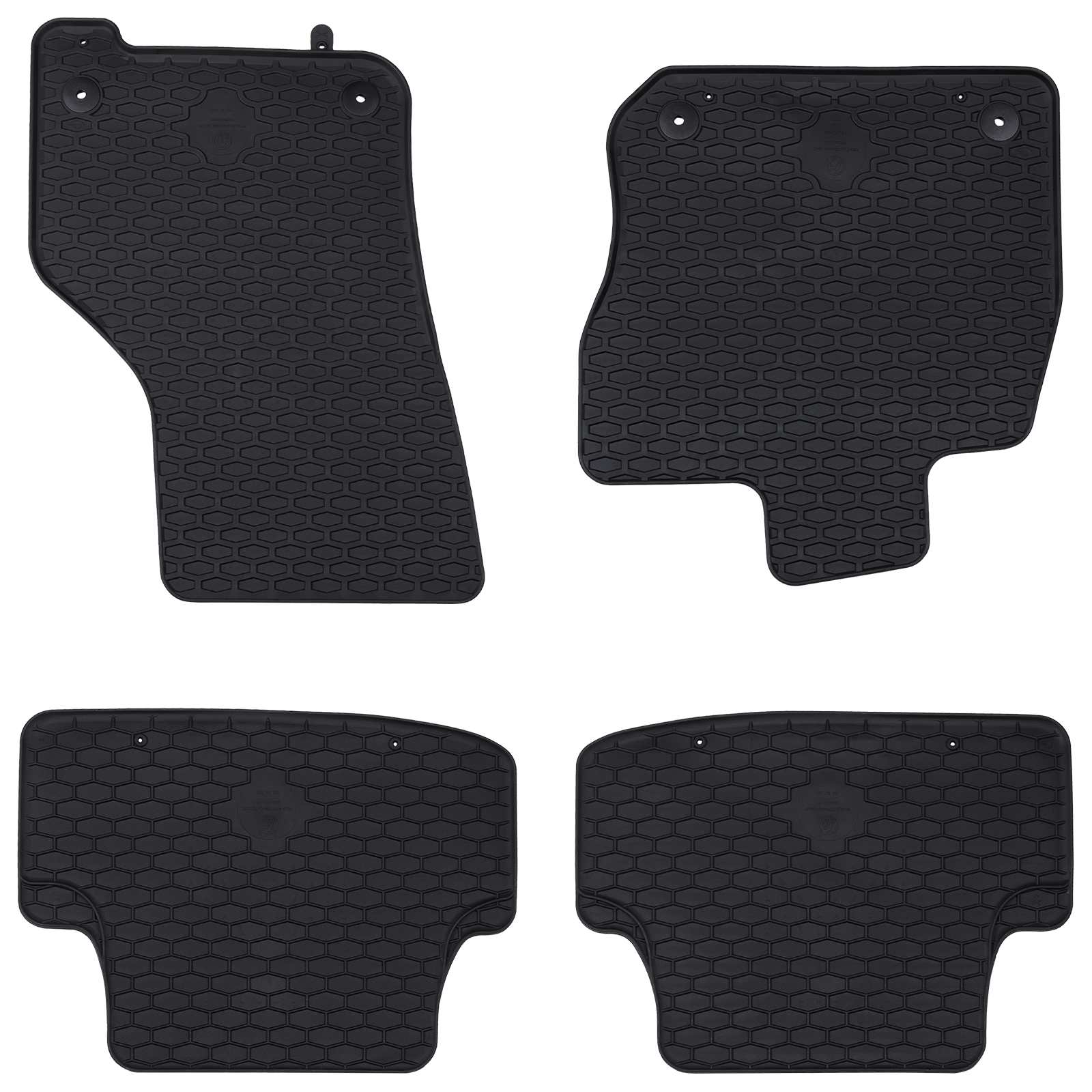 Autofußmatte 4 pcs Schwarz Geeignet für VW GOLF VIII MHEV 2020-