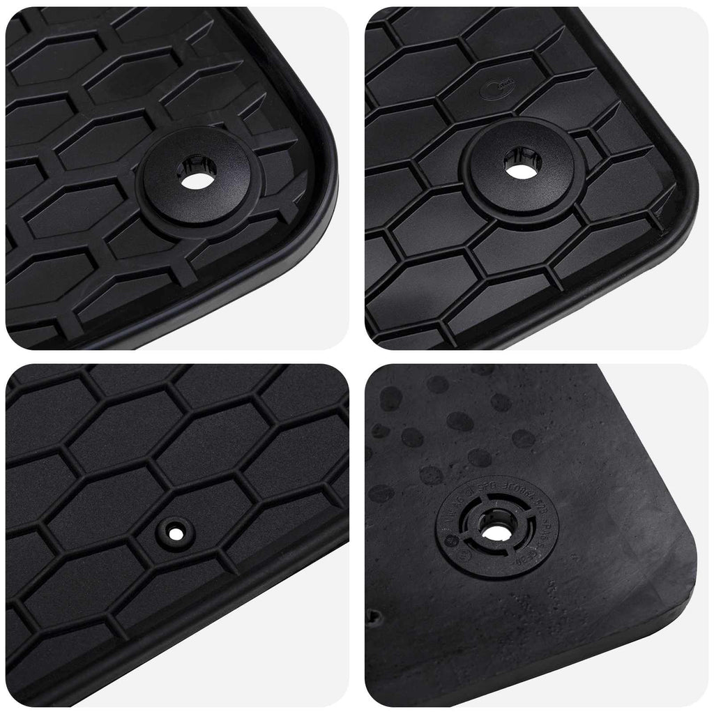Autofußmatte 4 pcs Schwarz Gummi